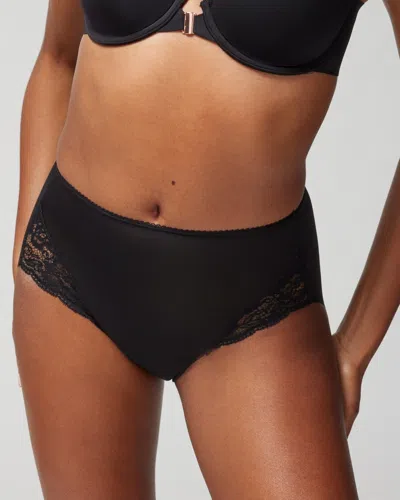 Soma Vanishing Tummy Retro Shaping Brief Underwear With Lace In Black