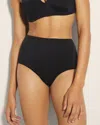 Soma Women's Vanishing Tummy High-waist Cheeky Panty In Black Size Medium |  In Black
