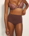 Soma Women's Vanishing Tummy High-waist Cheeky Panty In Brown Size Medium |  In Mocha
