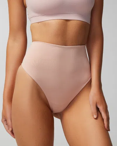 Soma Women's Vanishing Tummy High-waist Thong Panty In Light Blush Nude Size 2xl |  In Light Pink