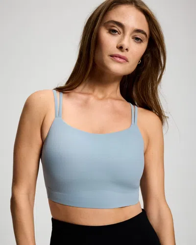 Soma Yoga Sports Bra In Blue Size Small |  Women's Bras In Salted Indigo