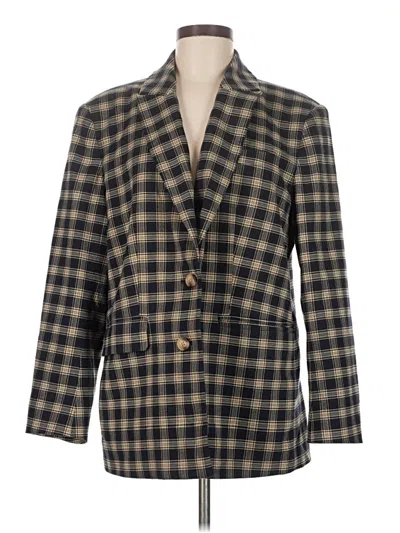 Pre-owned Something Navy Blazer Jacket In Brown