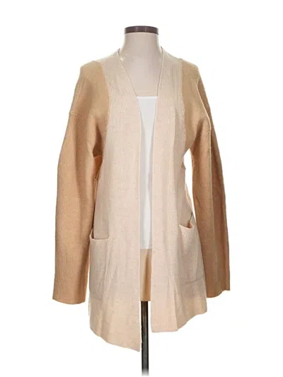 Pre-owned Something Navy Cardigan Sweater In Brown