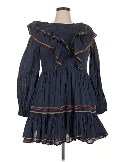 Pre-owned Something Navy Casual Dress In Blue