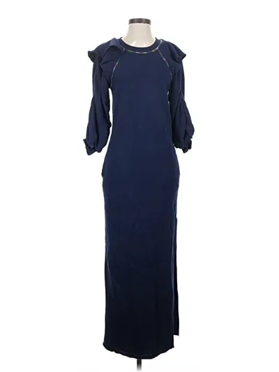 Pre-owned Something Navy Casual Dress In Blue
