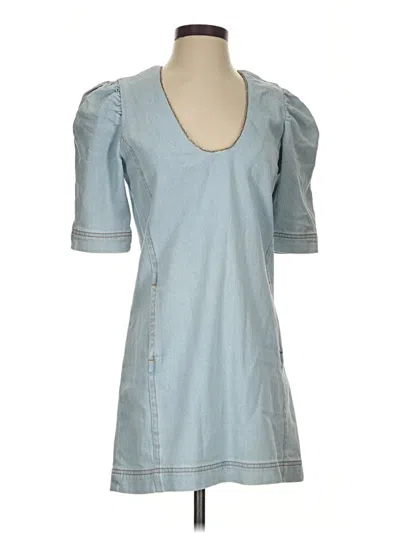 Pre-owned Something Navy Casual Dress In Blue