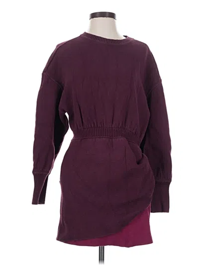 Pre-owned Something Navy Casual Dress In Burgundy