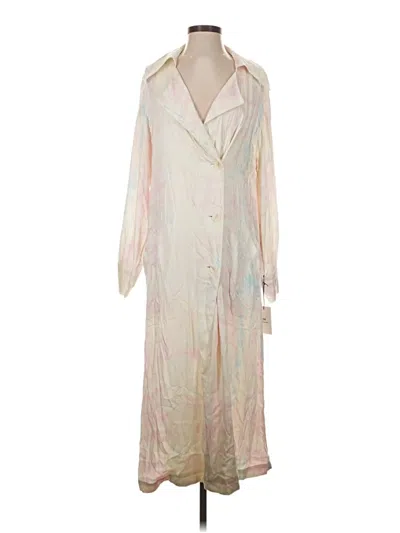 Pre-owned Something Navy Casual Dress In White