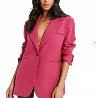 Something Navy Classic Blazer In Hot Pink
