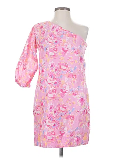 Pre-owned Something Navy Cocktail Dress In Pink