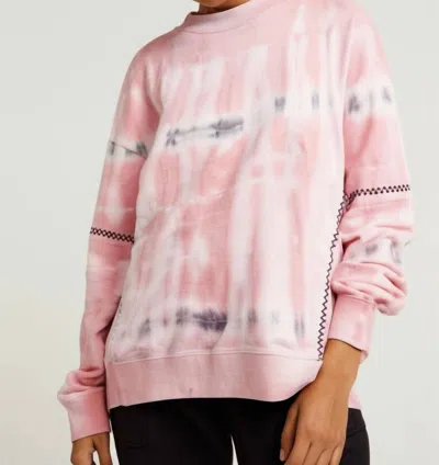 Something Navy Dollie Embroidered Sweatshirt In Tie Dye In Multi