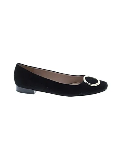 Pre-owned Something Navy Flats In Black