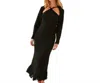 Something Navy Halter Sweater With Shrug Dress In Black In Black