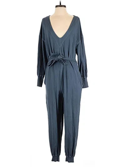 Pre-owned Something Navy Jumpsuit In Blue