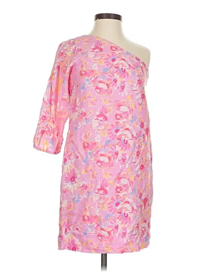 Pre-owned Something Navy Kimono In Pink