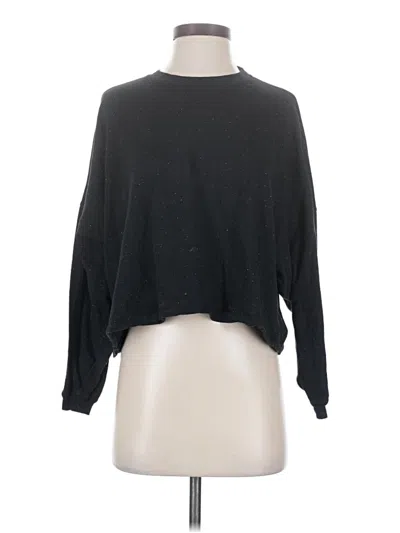 Pre-owned Something Navy Long Sleeve Top Black Mock Neckline Tops