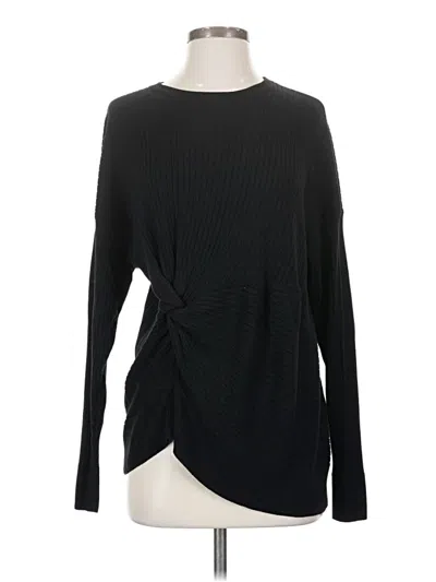 Pre-owned Something Navy Long Sleeve Top Black Turtleneck Tops