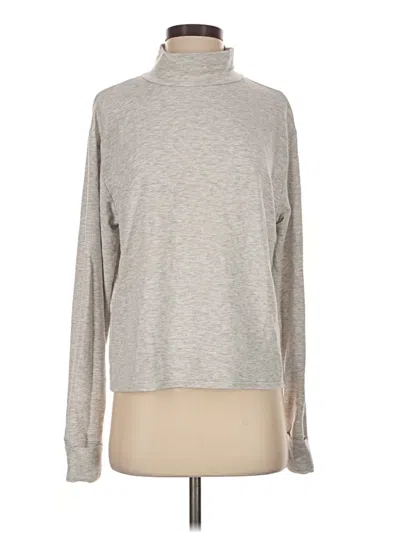 Pre-owned Something Navy Long Sleeve Turtleneck In Gray