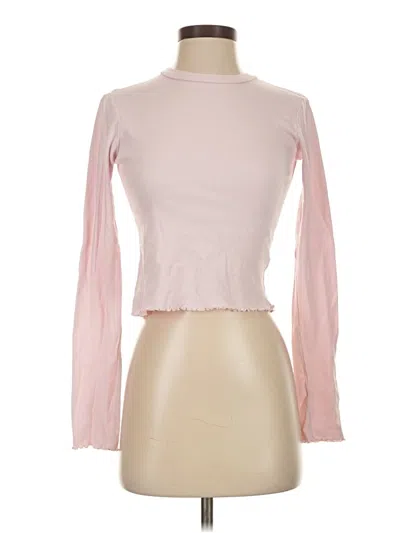 Pre-owned Something Navy Long Sleeve Turtleneck In Pink