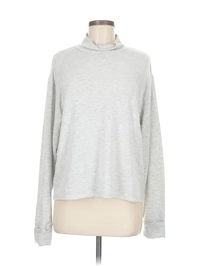 Pre-owned Something Navy Long Sleeve Turtleneck In Silver