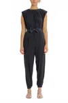 Something Navy Nikki Jumpsuit In Black Donegal In Black