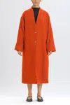 Something Navy Oversized Long Sleeve Coat In Red In Red