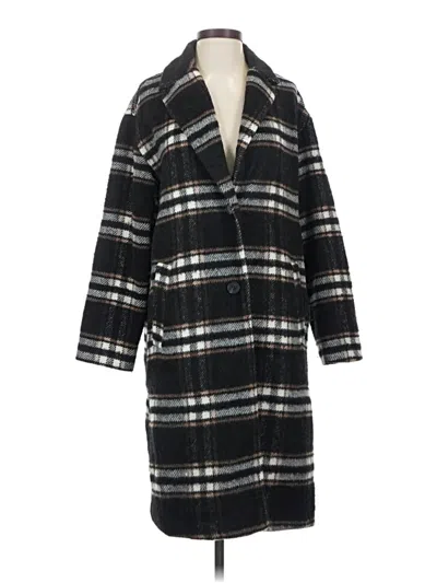 Pre-owned Something Navy Poncho In Black