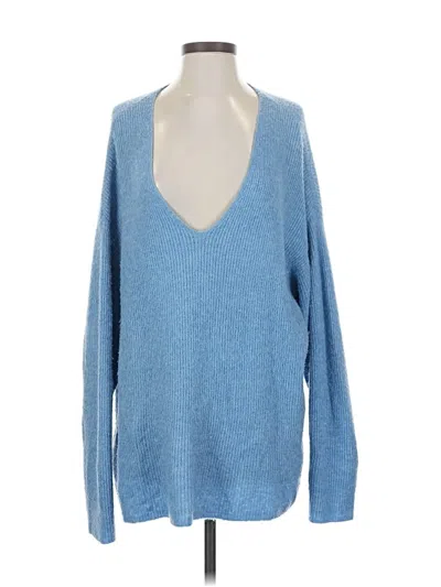 Pre-owned Something Navy Pullover Sweater In Blue