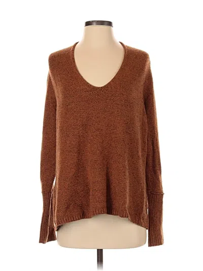 Pre-owned Something Navy Pullover Sweater In Brown