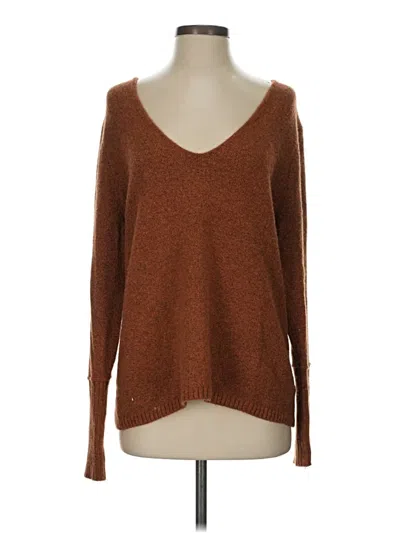 Pre-owned Something Navy Pullover Sweater In Brown