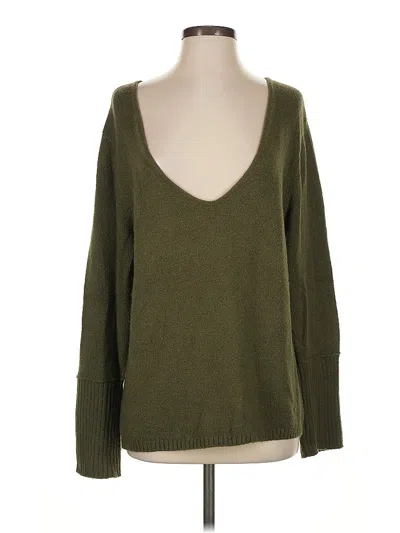 Pre-owned Something Navy Pullover Sweater In Green