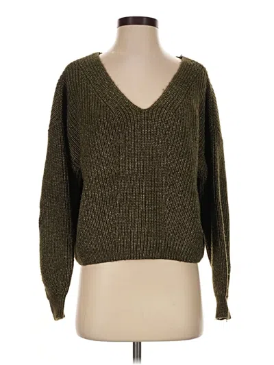 Pre-owned Something Navy Pullover Sweater In Green