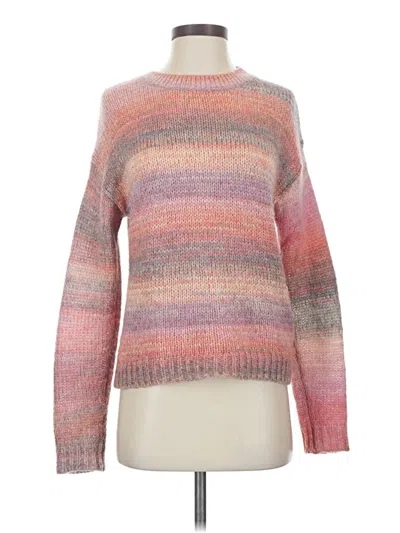 Pre-owned Something Navy Pullover Sweater In Pink