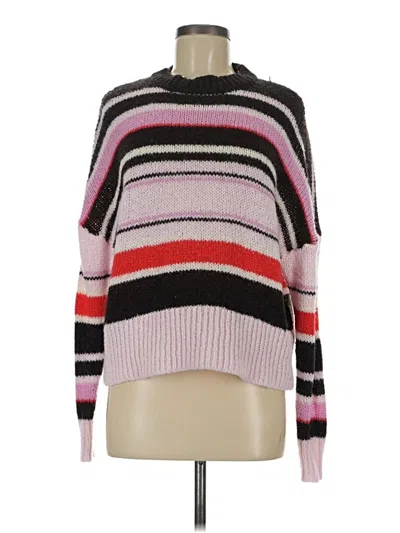 Pre-owned Something Navy Pullover Sweater In Pink