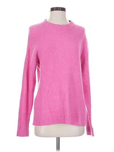 Pre-owned Something Navy Pullover Sweater In Pink
