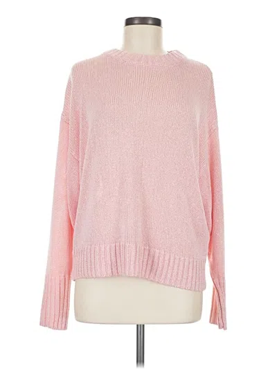 Pre-owned Something Navy Pullover Sweater In Pink