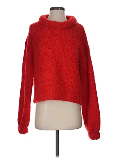 Pre-owned Something Navy Pullover Sweater In Red