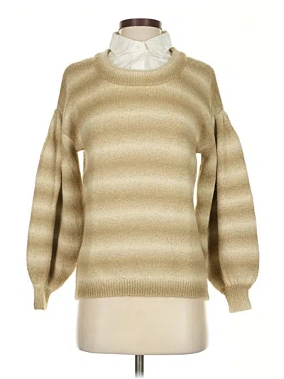 Pre-owned Something Navy Pullover Sweater In Tan