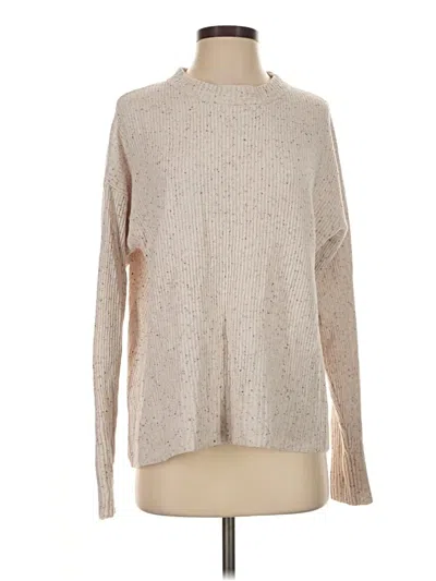 Pre-owned Something Navy Pullover Sweater In Tan