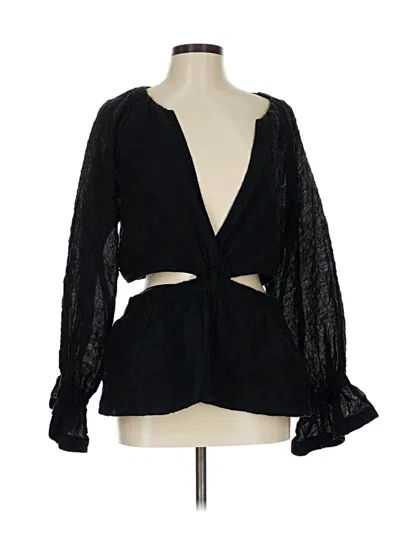 Pre-owned Something Navy Romper In Black