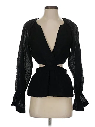 Pre-owned Something Navy Romper In Black
