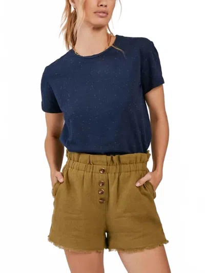 Something Navy Ryan Paperbag Shorts In Green In Blue