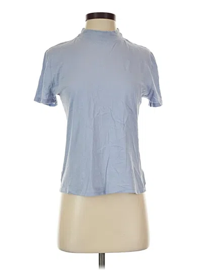Pre-owned Something Navy Short Sleeve Turtleneck In Blue