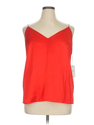Pre-owned Something Navy Sleeveless Top Red Sweetheart Neckline Tops