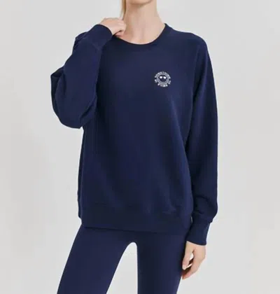 Something Navy Something To Smile In Sweatshirt In Navy In Blue
