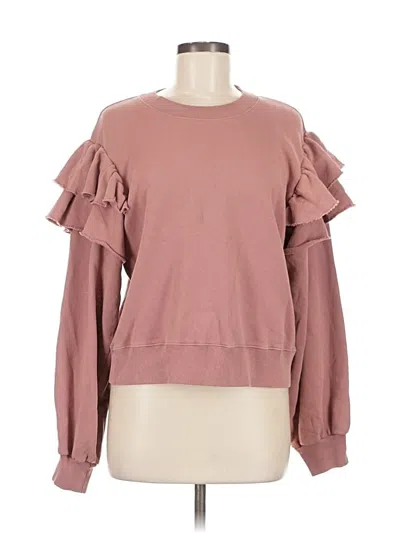 Pre-owned Something Navy Sweatshirt In Pink