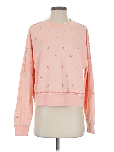 Pre-owned Something Navy Sweatshirt In Pink