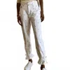 Something Navy Sylvia Denim With Tie Pants In White In White