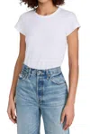 Something Navy Tee Bodysuit In White In White