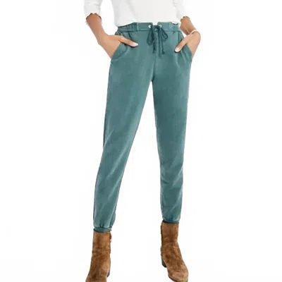 Something Navy Tie Waist Joggers In Dark Green